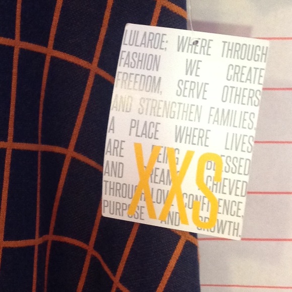 LuLaRoe women's Tunic sz XXS Black & Orange NWT - Picture 5 of 8